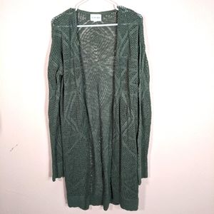 10/$10 Olive + Oak Sage Long Cardigan L